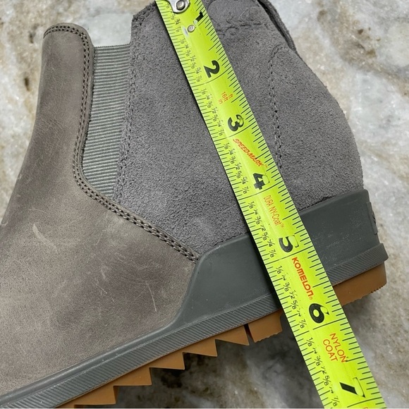NWT Sorel Evie Pull-On Waterproof Bootie in Quarry/Gum2 Size 8.5 - Picture 7 of 11